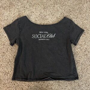 Garage off shoulder tee